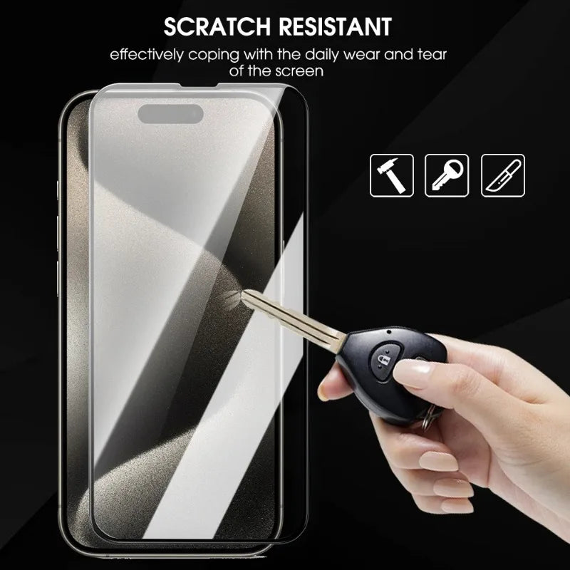Screen Protector For iPhone 16 Plus 16 Pro Max Full Glue Cover Tempered Glass Protective Films For iPhone16 Phone Accessories