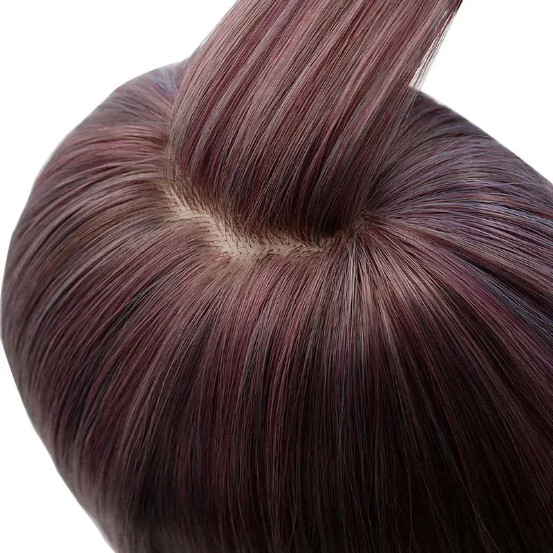 28''Synthetic Long Wavy Lolita Wigs With Bangs Purple Blue Ombre Custom Party Cosplay Wigs For Black/White Women Heat Resistant