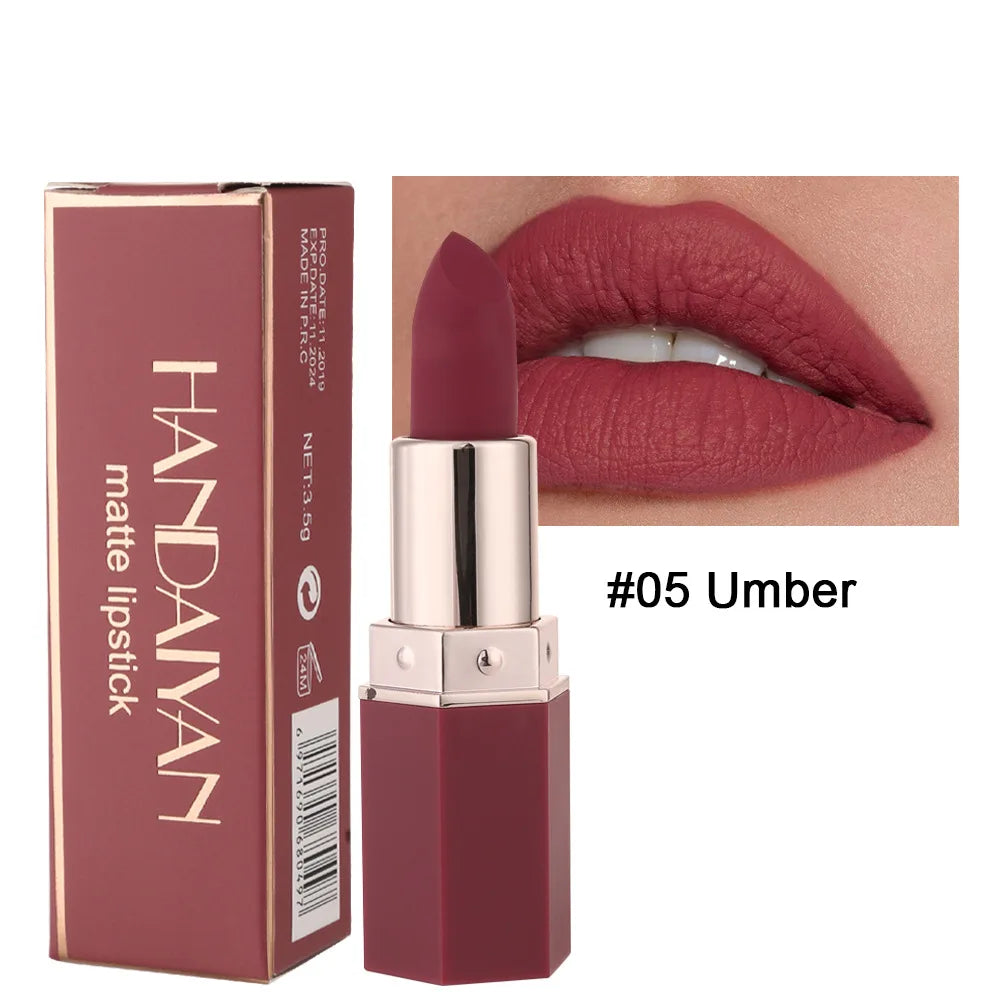 6 Colors Waterproof Nude Matte Lipsticks Long Lasting Lip Stick Not Fading Sexy Red Pink Velvet Lipsticks Makeup Cosmetic Batom