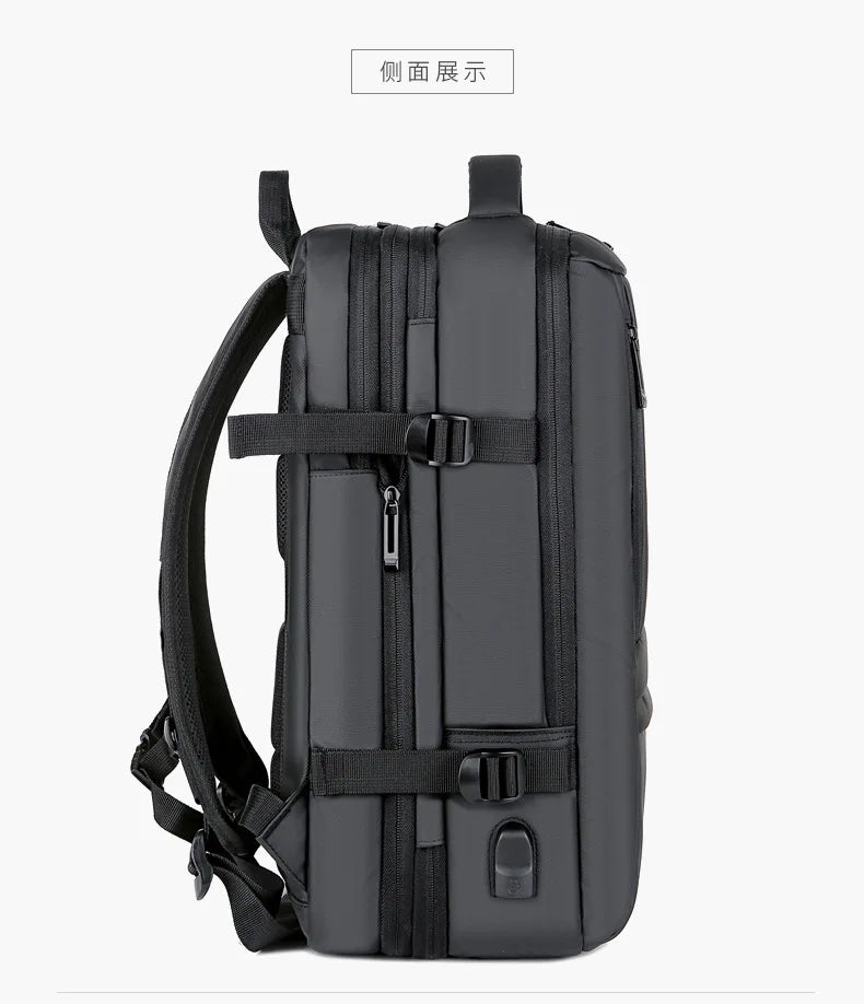 Men's Business Waterproof Multi-Function Backpack USB Charging 17 "Laptop Bag Can Be Extended Large Capacity Travel Backpack New
