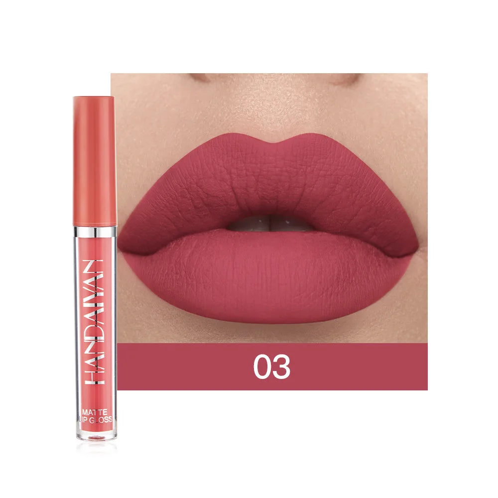 6Pcs Makeup Lipstick Liquid Velvet Matte Gloss Lip Red Lipstick Nude Women Long Lasting Waterproof Beauty Cosmetic Kit