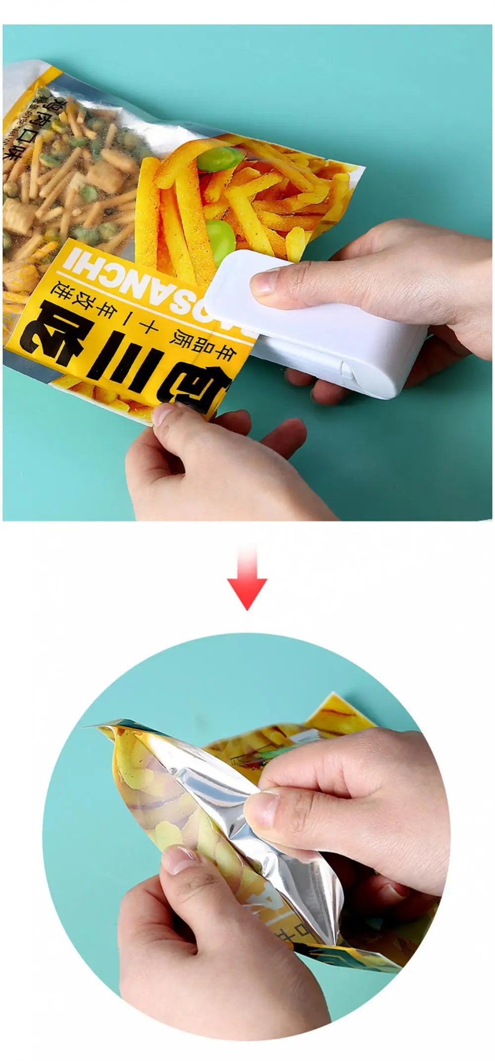 Plastic Heat Bag Sealer Food Packaging Sealing Machine Portable Snack Bag Sealing Clip Kitchen Storage Accessories Home Gadgets