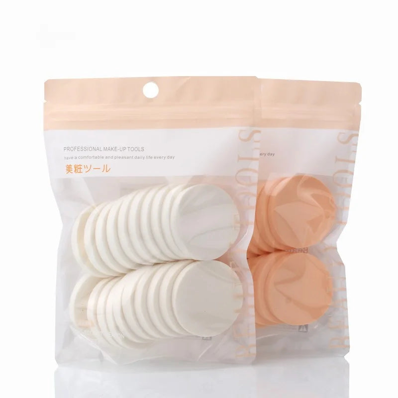 Makeup Artists Small Sponge Powder Puff Round Square Makeup Foundation Powder Puff Latex Face Puffs Dry and Wet Powder Puff
