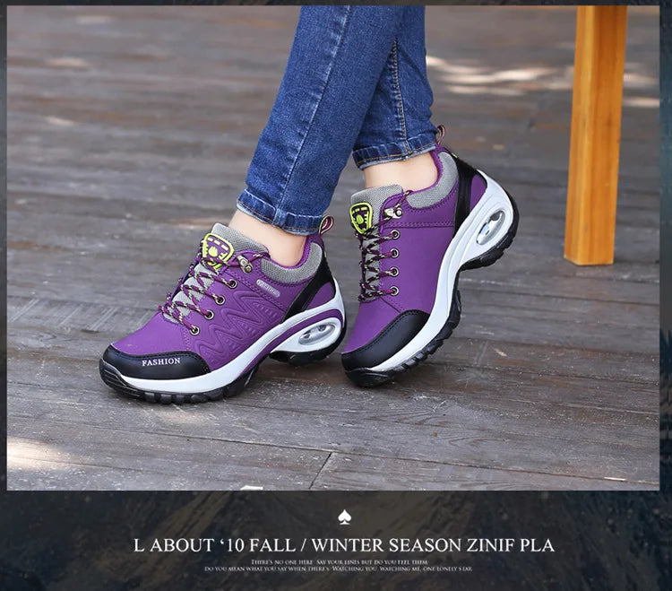 Brand Luxury Womens Sneakers Casual Breathable Tennis Shoes for Women Fashion Lace Up Platform Trainers Women's Hiking Shoes