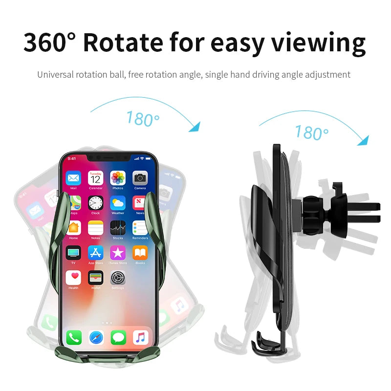 Universal Gravity Car Phone Holder Air Vent Hook Phone Mount 360-Degree Rotation Smart Phone Holder for Car One-Hand Placement