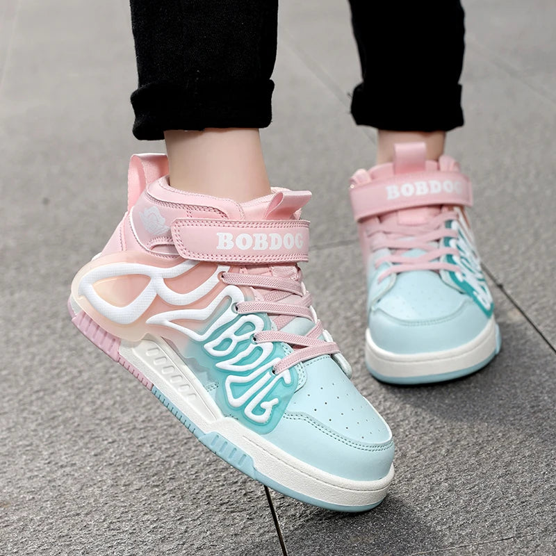 Kids Fashion Sneakers for Boys Girls Mesh Tennis Shoes Breathable Sports Running Shoes Lightweight Children Casual Walking k030