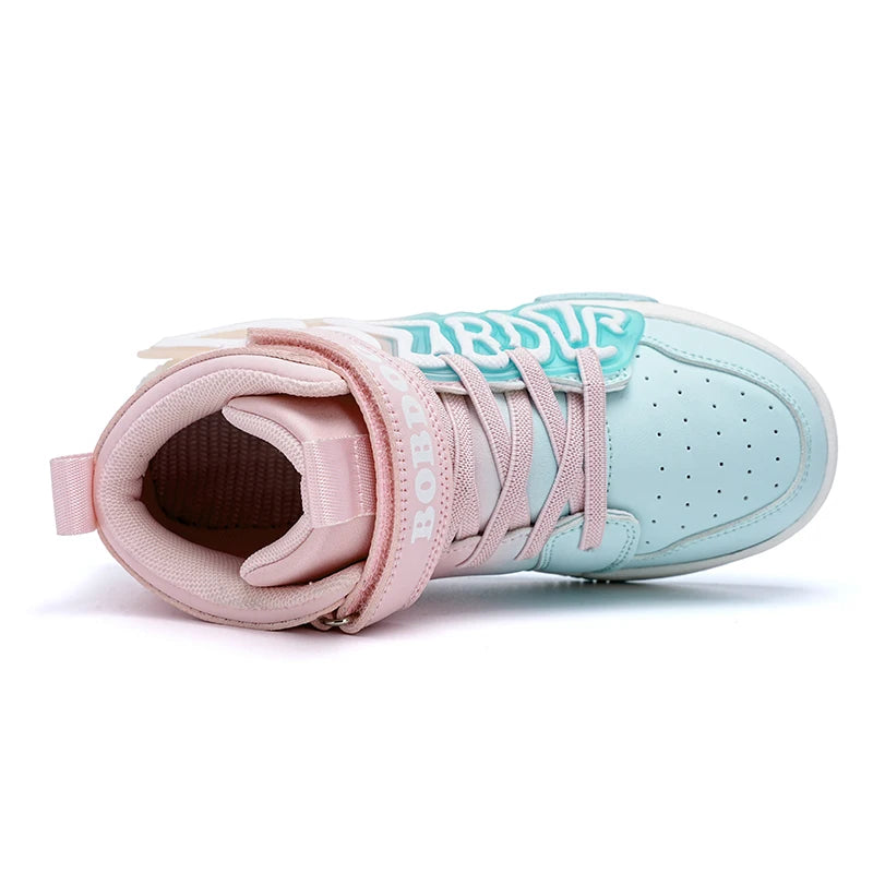 Kids Fashion Sneakers for Boys Girls Mesh Tennis Shoes Breathable Sports Running Shoes Lightweight Children Casual Walking k030