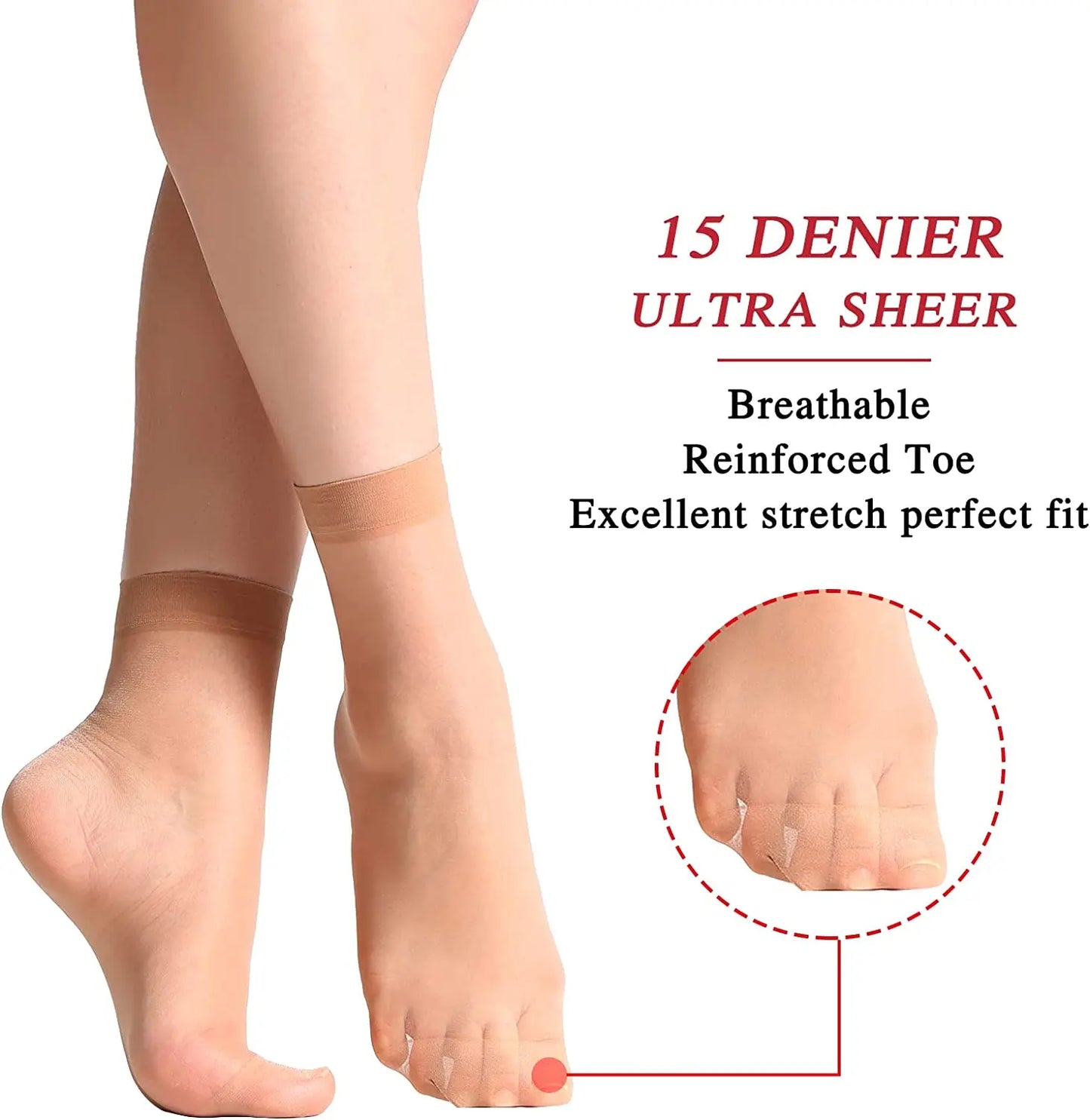 Spring Summer Women Soft Socks Thin Silk Socks Non-Slip Skin Solid Color Socks Transparent Ladies Breathable Sock