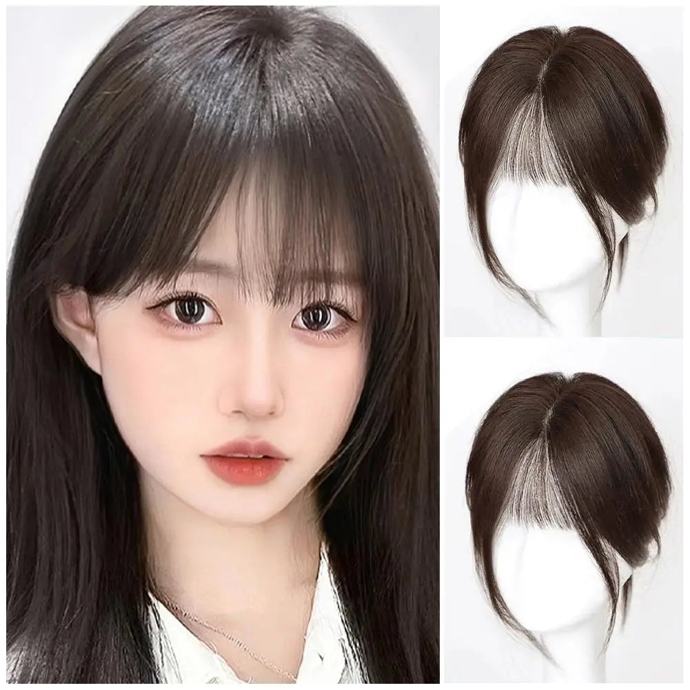 French Style Fake Bangs Natural 3D Air Figure Eight Front Wig Patchwork Air Bangs Wig Female