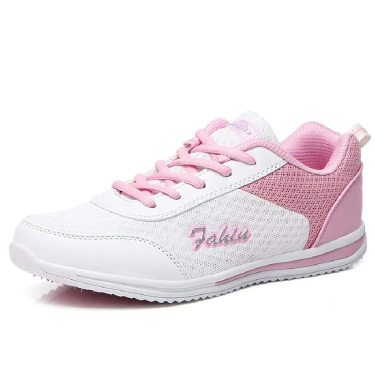 Breathable Sneakers For Women 2024 New Fashion Solid Color Soft Women Sneakers Mesh Fabric Lace Up Woman Shoes Female Footwear