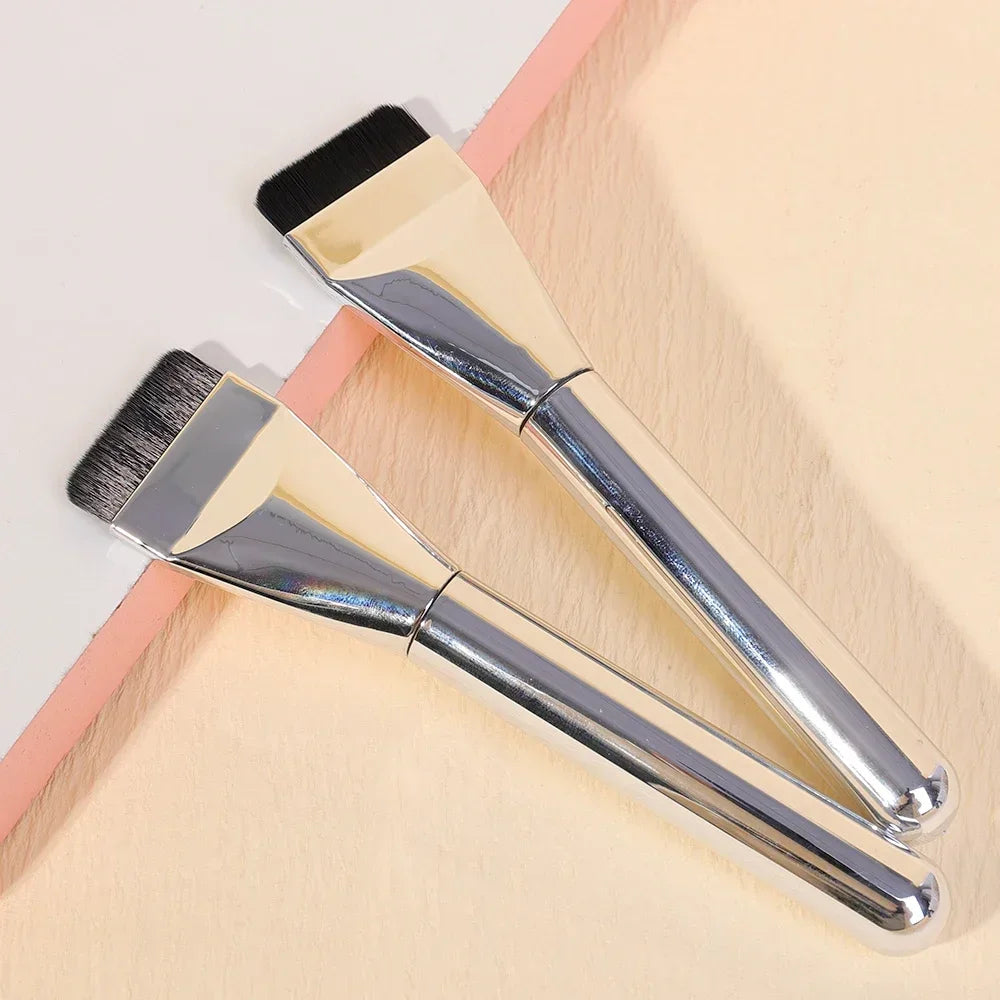 20PCS Ultra Thin Flat Foundation Brush Professional Face Contour Blending Foundation Concealer Cream Makeup Brushes Beauty Tool