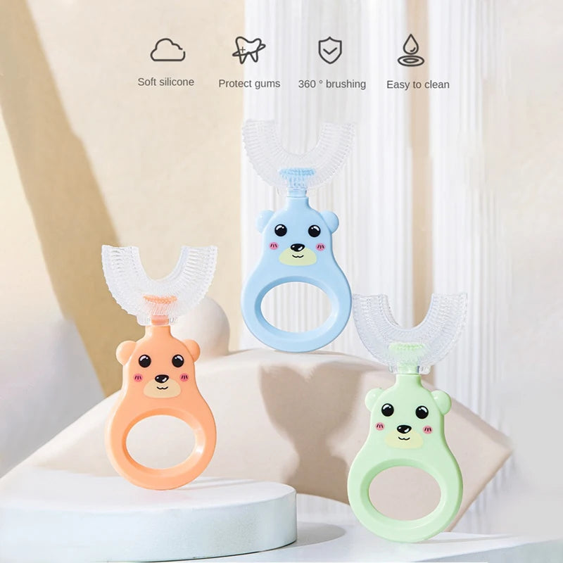 U-shaped Toothbrush Promote Healthy Tooth Brushing Habits Comfortable Grip Childrens Toothbrushes To Improve Oral Health