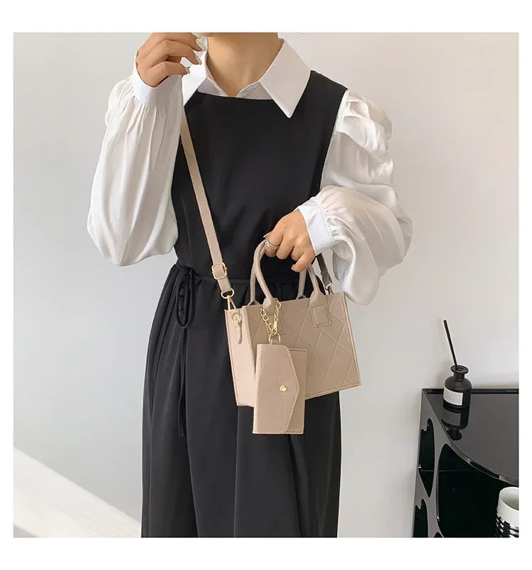 New Zipper Messenger Bag Solid Color Felt Women Shoulder Bag Luxury Designer Handbag Casual Crossbody Bags for Women