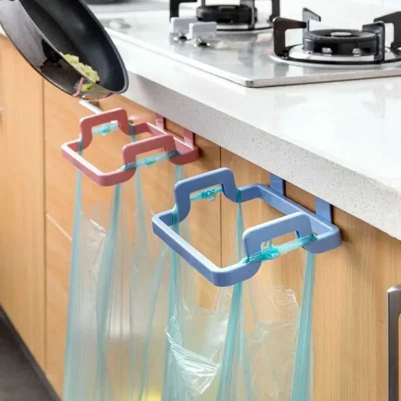 1 Pcs Hanging Trash Bag Rack Garbage Bag Rack Rubbish Bag Storage Rack Holder Portable Cabinet Kitchen Gadgets Organizer