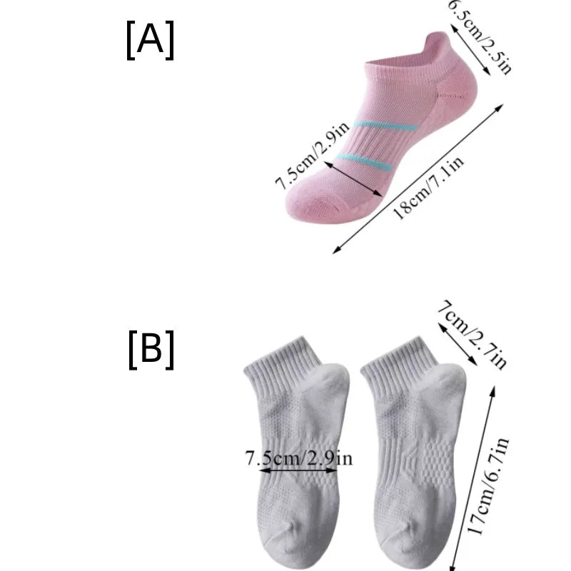 Women Cycling Sports Ankle Socks Cotton Anti Slip Sports Soccer Running Hiking Bicycle Sock Camping Football Basketball Socks