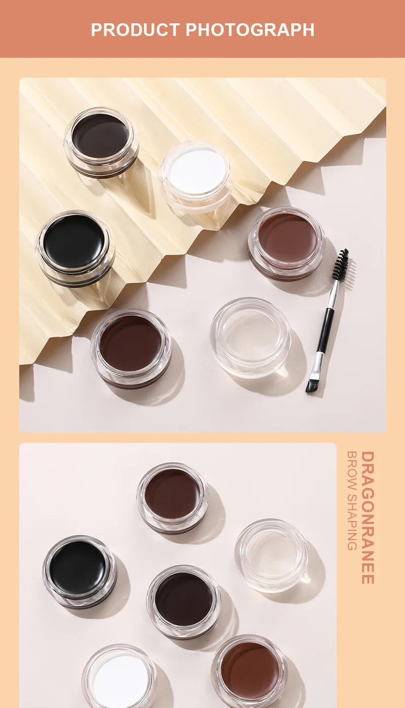 3D Wild Eyebrow Gel Wax Brow Styling Soap Waterproof Long Lasting Tint Eyebrows Enhancers Brows White Brown Makeup Cosmetic Tool