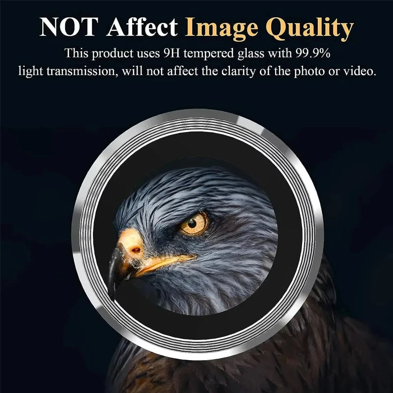 For iPhone 16 Pro Max Plus iPhone16 ProMax 5G Rear 3D Glass Matel Ring Camera Accessories iPhone16ProMax Back HD lens Protector