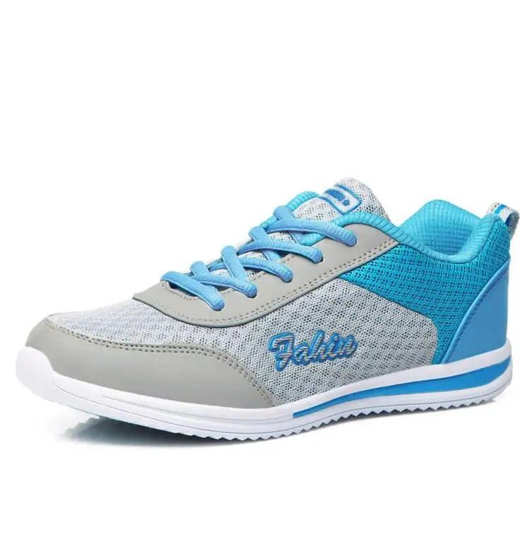 Breathable Sneakers For Women 2024 New Fashion Solid Color Soft Women Sneakers Mesh Fabric Lace Up Woman Shoes Female Footwear