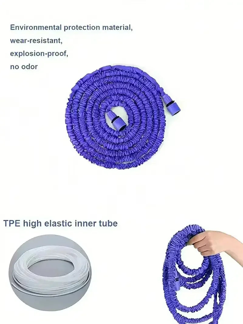 25FT-200FT Garden Hose Expandable Magic Water Pipes Home Garden Daily Watering Tools High-Pressure Car Wash Cleaning Water Gun