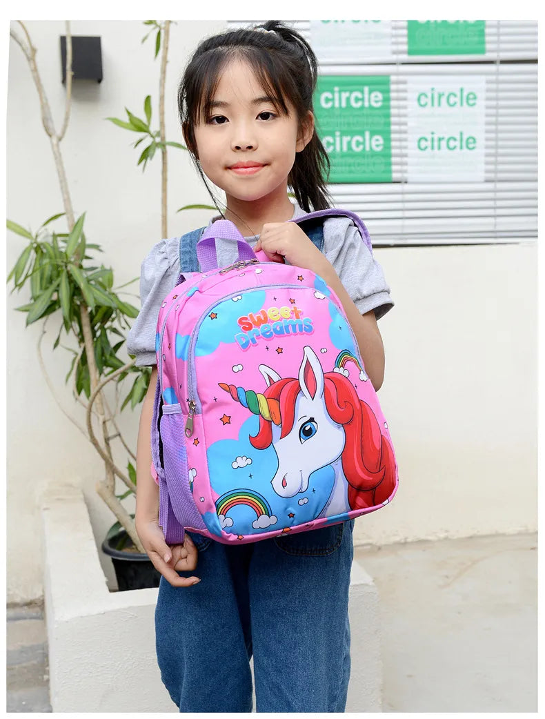 Boy Girl Cartoon Unicorn Schoolbags Lager Capacity School Backpack Kindergarten Primary School Backpacks Kawaii Kids Bag