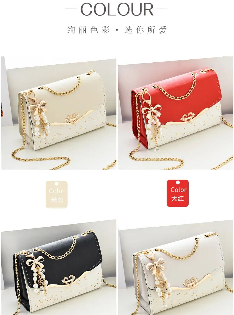 Women Diamonds Shoulder Bags Rhinestone Handbag PU Leather Flap Bag Female Large Capacity Casual Crossobdy Clutch Bag Fashion