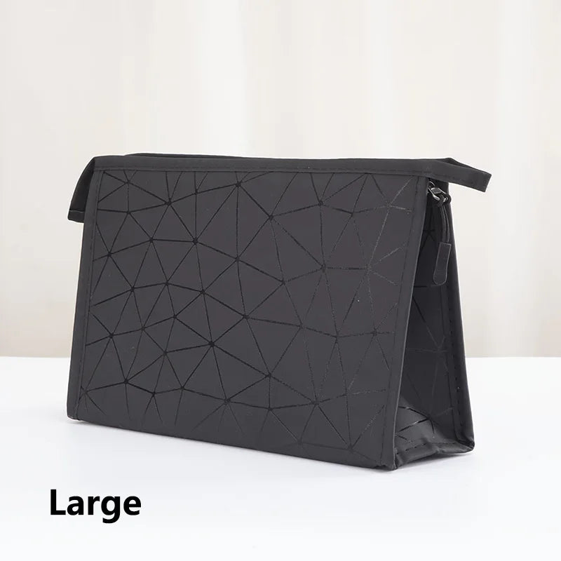 Korean Portable PU Cosmeticos Storage Organizer Large Cosmetic Bag Travel Toiletry Makeup Bags Ladies Waterproof Women's Handbag