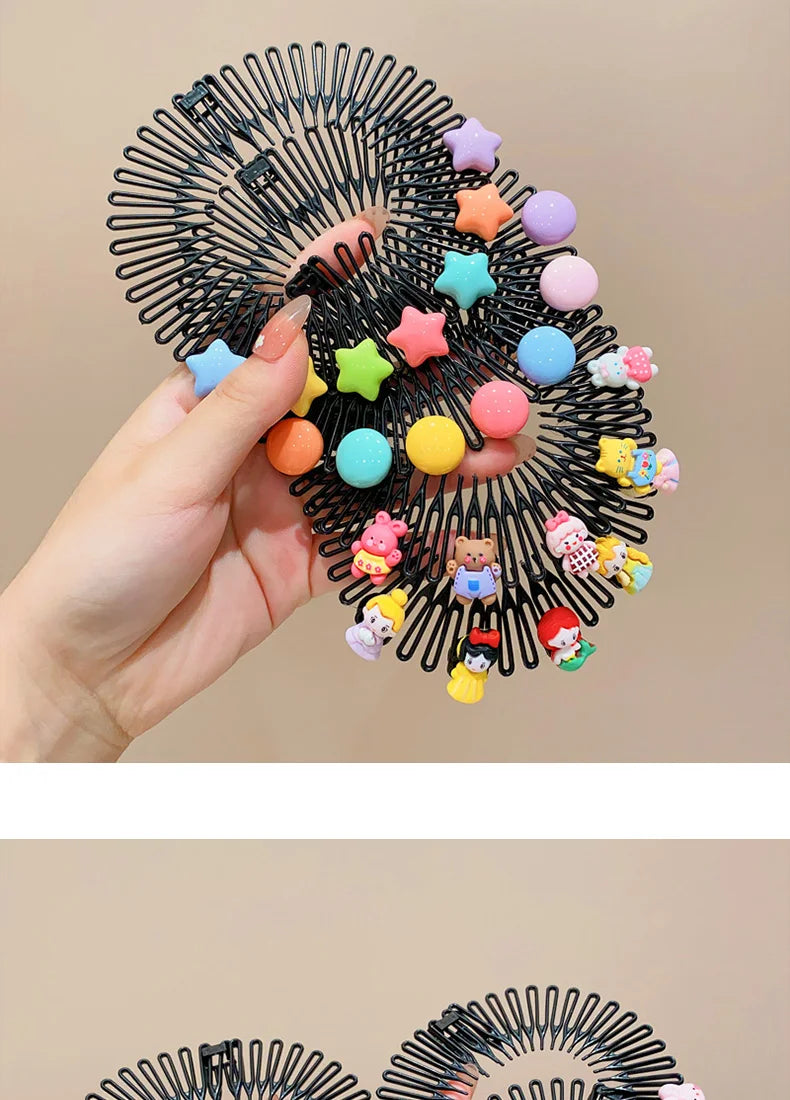 Fashion Children's Hairpins Little Girls Bangs Broken Hair Hairpins Girls Candy Color Sweet Cute Insert Comb Hair Accessories