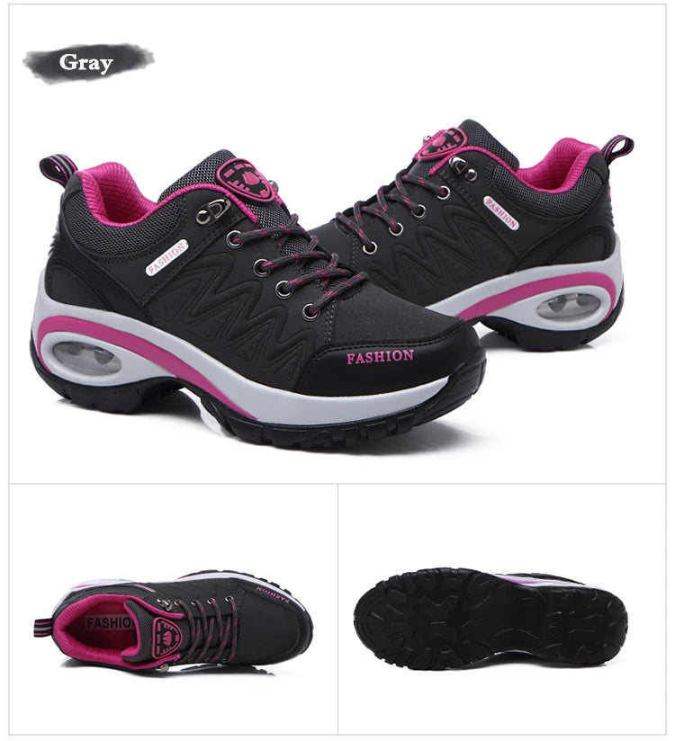 Brand Luxury Womens Sneakers Casual Breathable Tennis Shoes for Women Fashion Lace Up Platform Trainers Women's Hiking Shoes