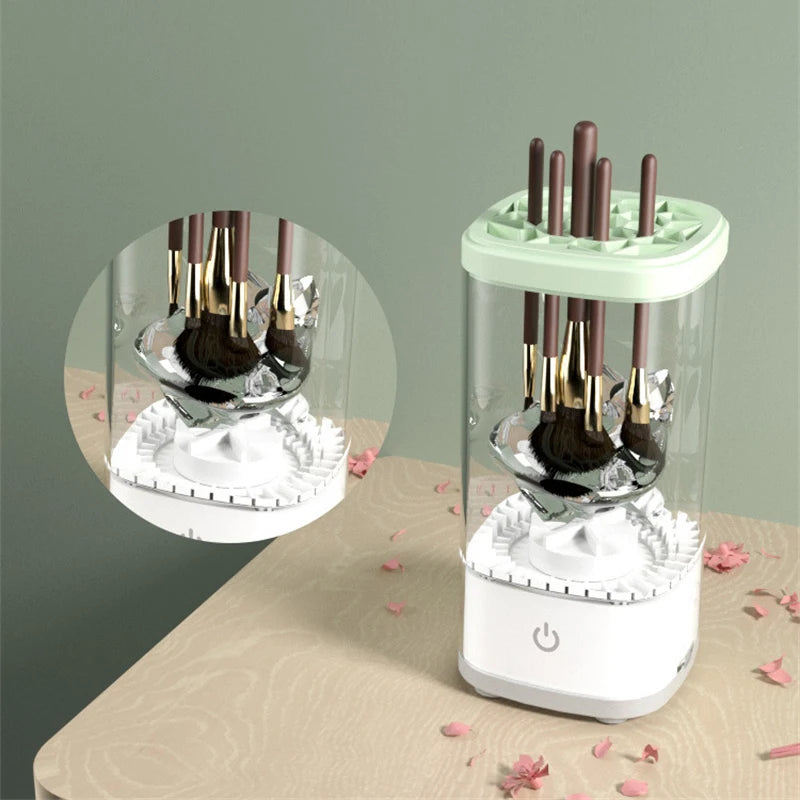 Automatic Electric Makeup Brush Cleaner Update 3 In 1 Type C-Charging Cosmetic Brush Washing Drying Tools Make Up Brush Cleaner