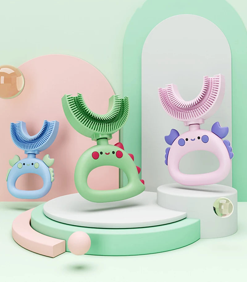 U Shaped Tooth Brush Kids Toothbrush 360 Degrees Child Silicone Children's Brush Dental Care For Teeth Cleaning Oral Hygiene