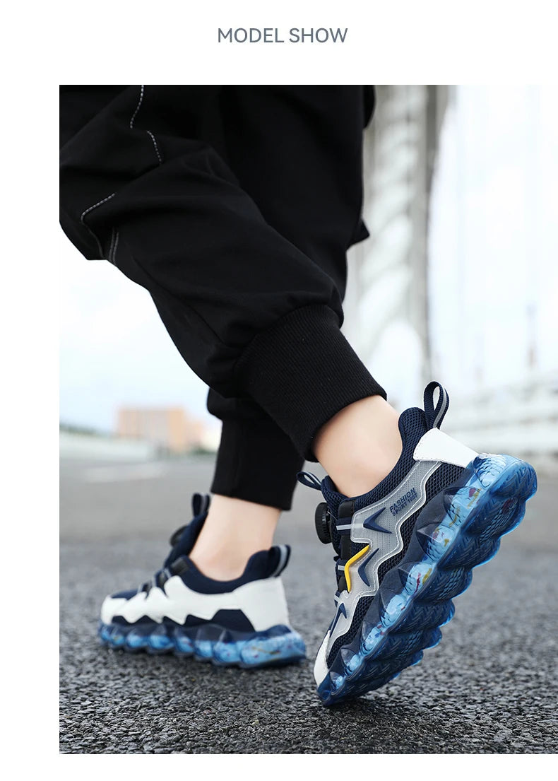Children's Fashion Sports Shoes Boys' Running Leisure Shoes Mesh Comforthable Outdoor Kids Casual Tennis Light Sneakers Shoes