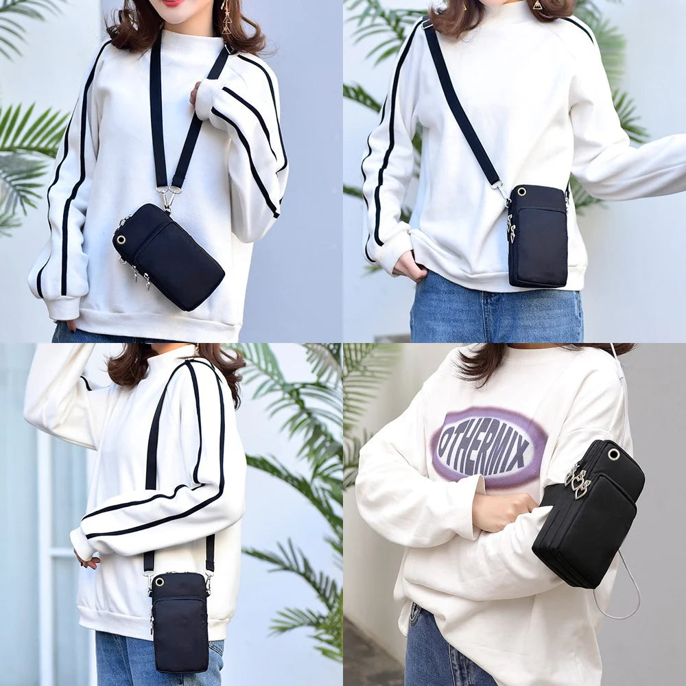 Cute Cat Graphics Small Crossbody Bags Women Harajuku Animal Mini Mobile Phone Bag Teen Messenger Bag Women Purses and Handbags
