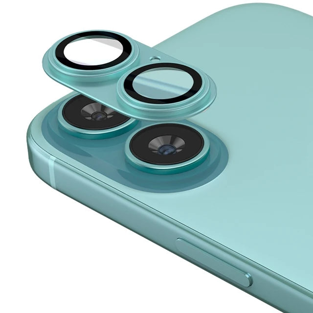 Metal Camera Glass For iPhone 16 Plus Metal Camera Alloy Ring Protector Back Cover For iPhone 16Plus 16+ Camera Lens Accessories