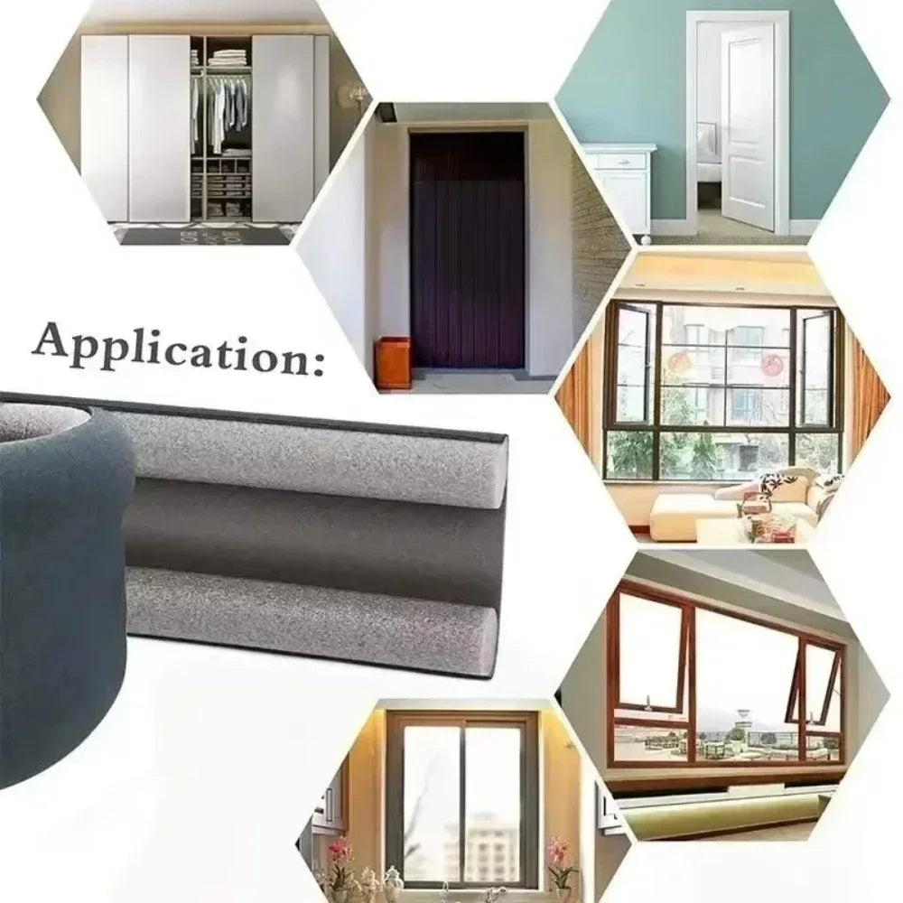 Sliding Door Cold Air Blocker Weather Stripping Door Seal Soundproof Windproof Dustproof Block Light Door Draft Stopper HOT SALE