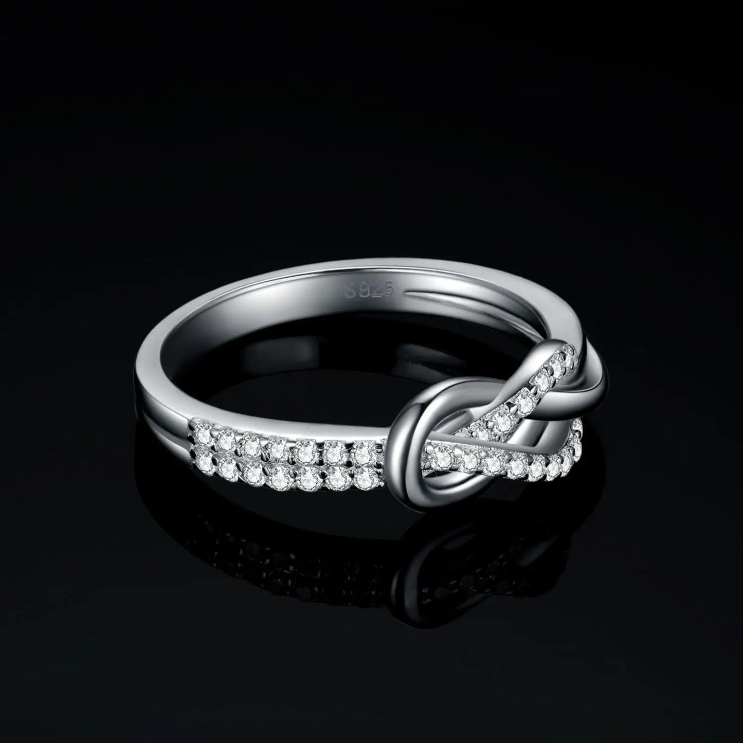 JewelryPalace New Arrival Infinity Love Knot Gemstone 925 Sterling Silver Statement Ring for Woman Fashion Classic Fine Jewelry