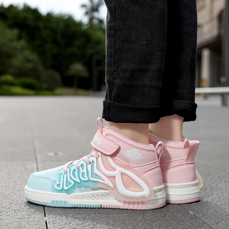 Kids Fashion Sneakers for Boys Girls Mesh Tennis Shoes Breathable Sports Running Shoes Lightweight Children Casual Walking k030
