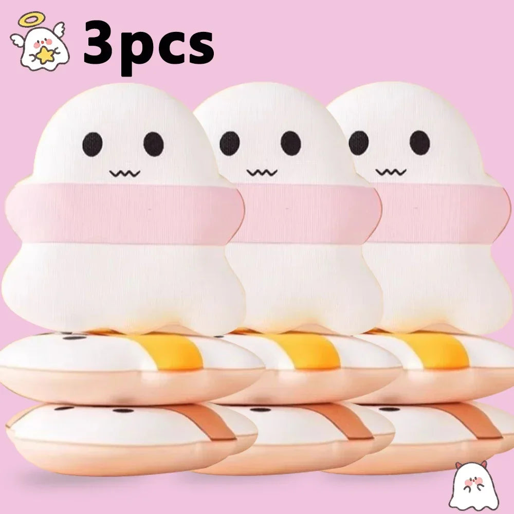 Finger Makeup Puff Mini Makeup Finger Sponge Cute Ghost Shaped Blender Powder Puff Air Cushion Blush Puff for Foundation Powder