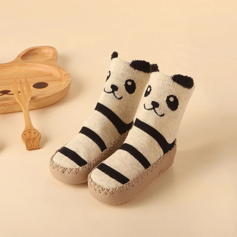 2024 New Born Baby Socks with Rubber Soles Infant Baby Girls Boys Shoes Spring Autumn Baby Floor Socks Anti Slip Soft Sole Sock