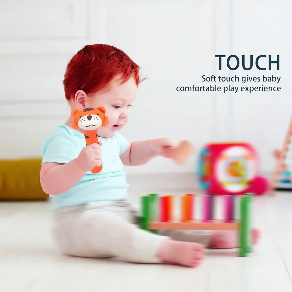 New Baby Animal Hand Bell Rattle Soft Rattle Toy Newborn Educational Rattle Mobiles Baby Toys Cute Plush Bebe Toys 0-12 Months