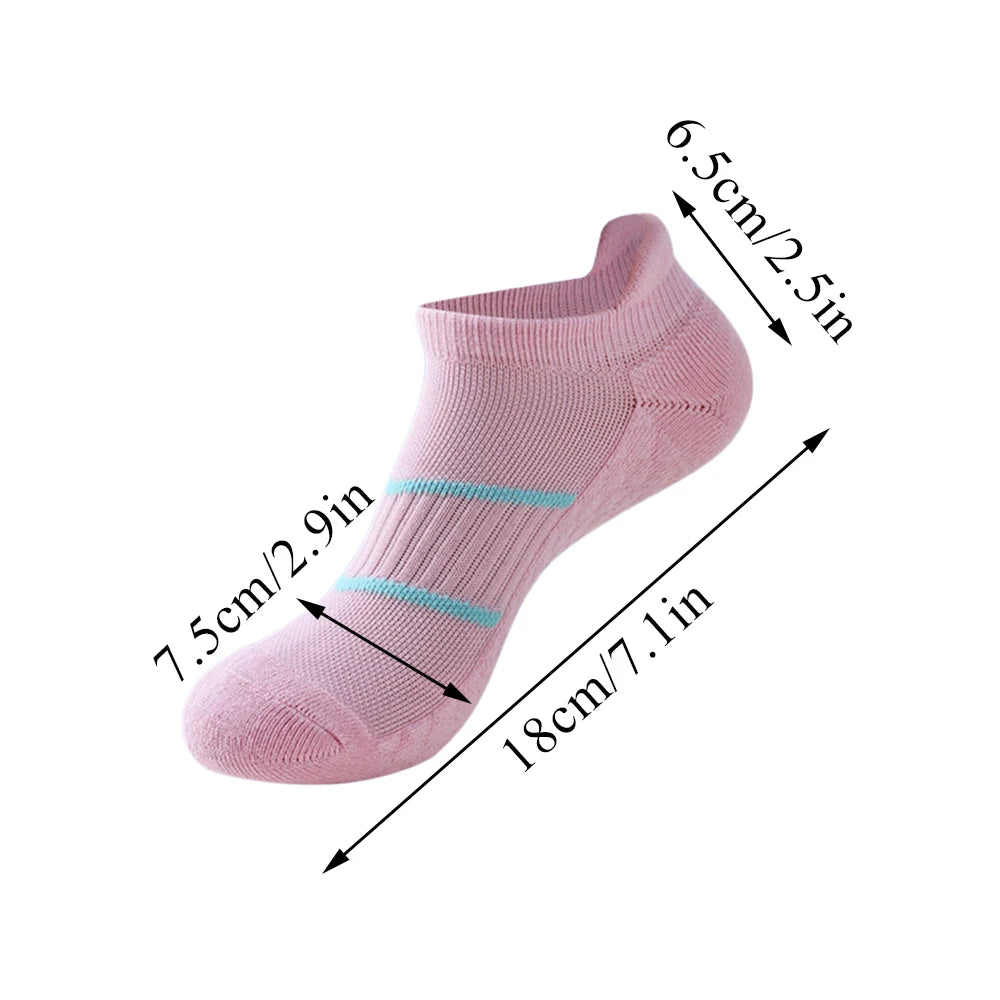 Women Cycling Sports Ankle Socks Cotton Anti Slip Sports Soccer Running Hiking Bicycle Sock Camping Football Basketball Socks