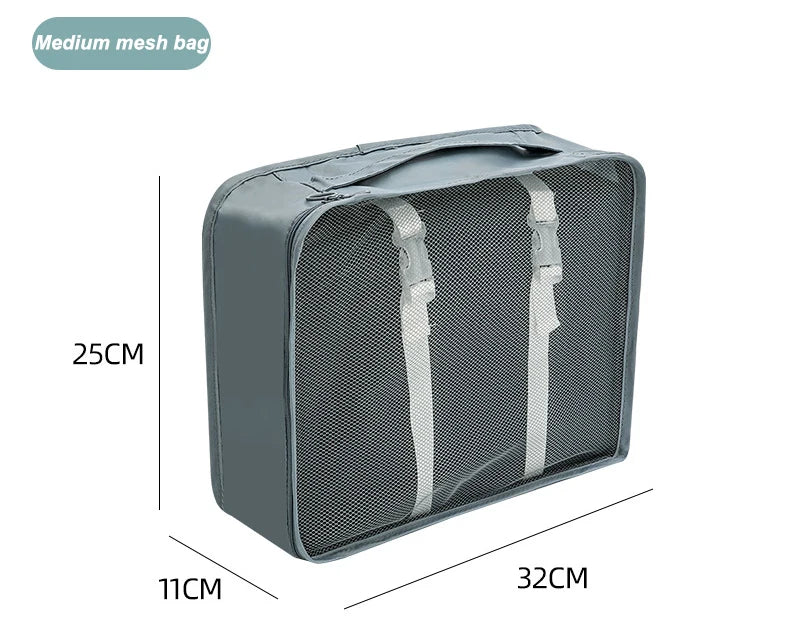 7/8/9 PCS New Set Travel Organizer Storage Bags Large Capacity Suitcase Storage Luggage Clothes Sorting Organizer Set Shoe Pouch