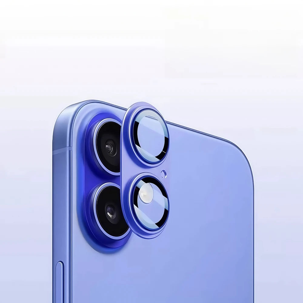 Metal Camera Glass For iPhone 16 Plus Metal Camera Alloy Ring Protector Back Cover For iPhone 16Plus 16+ Camera Lens Accessories