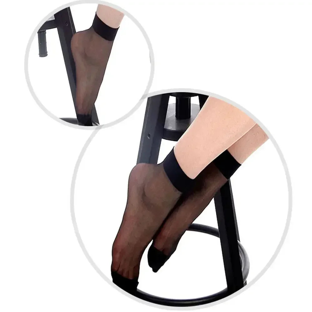 Summer Socks Skin Color Transparent Ultrathin Women Crystal Silk Socks Nylon Ladies Female Summer Short Ankle Sock Meias