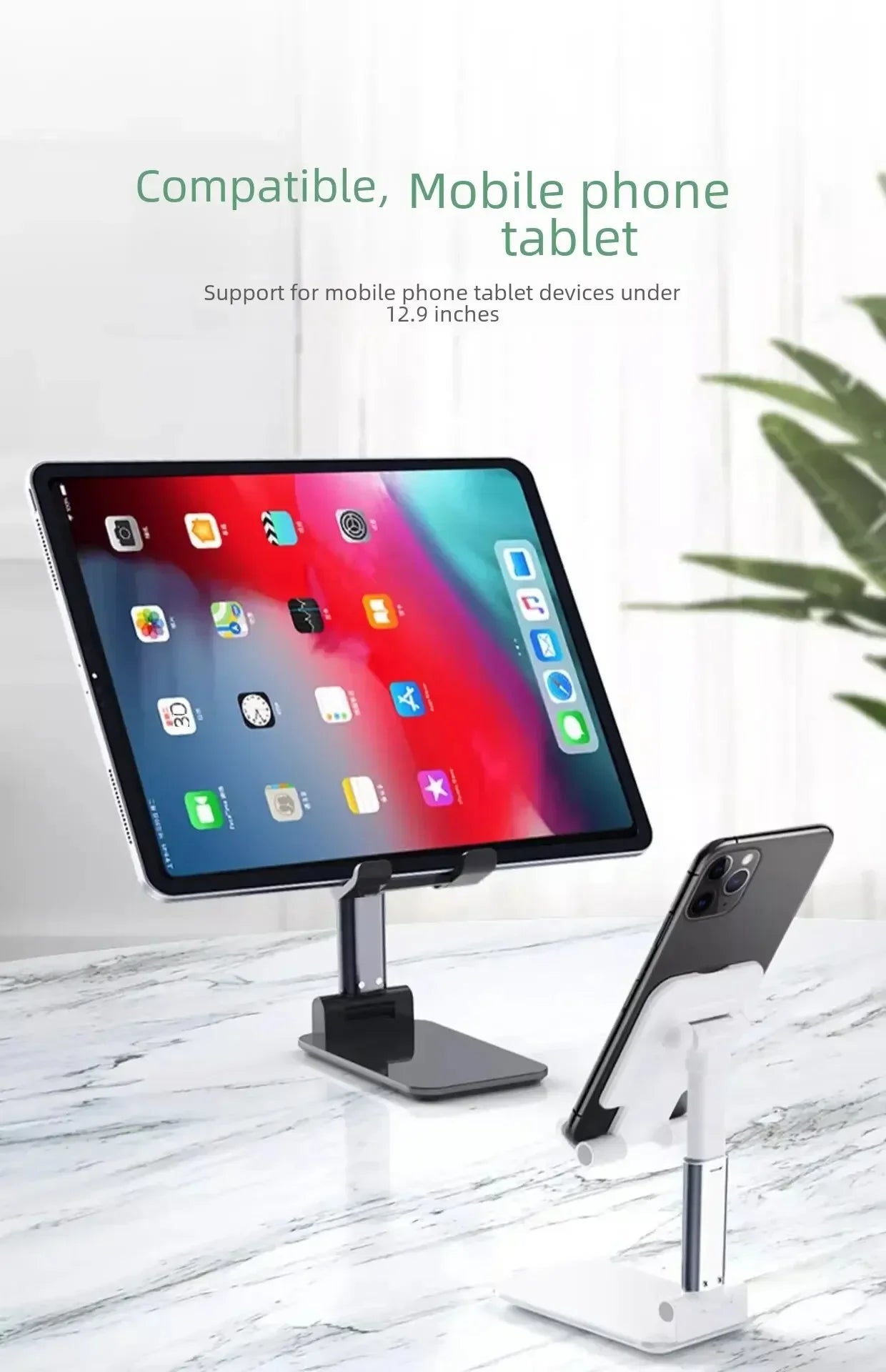Desk Mobile Phone Holder Stand For iPhone IPad Xiaomi Adjustable Desktop Tablet Holder Universal Table Cell Phone Stand