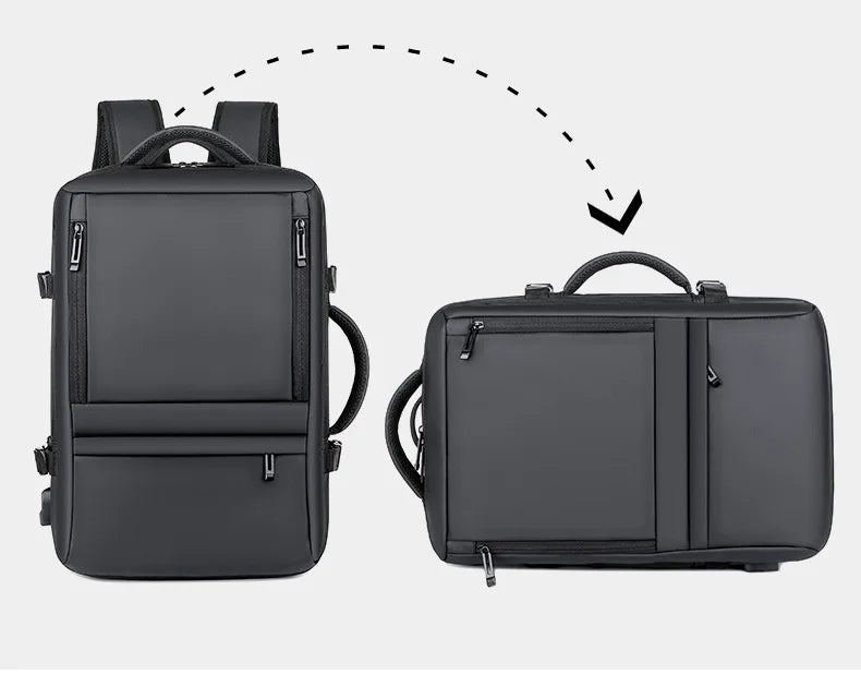 Men's Business Waterproof Multi-Function Backpack USB Charging 17 "Laptop Bag Can Be Extended Large Capacity Travel Backpack New