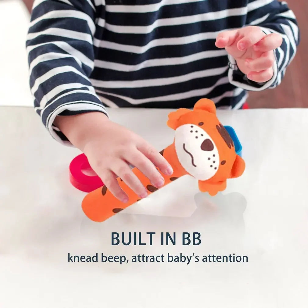 New Baby Animal Hand Bell Rattle Soft Rattle Toy Newborn Educational Rattle Mobiles Baby Toys Cute Plush Bebe Toys 0-12 Months