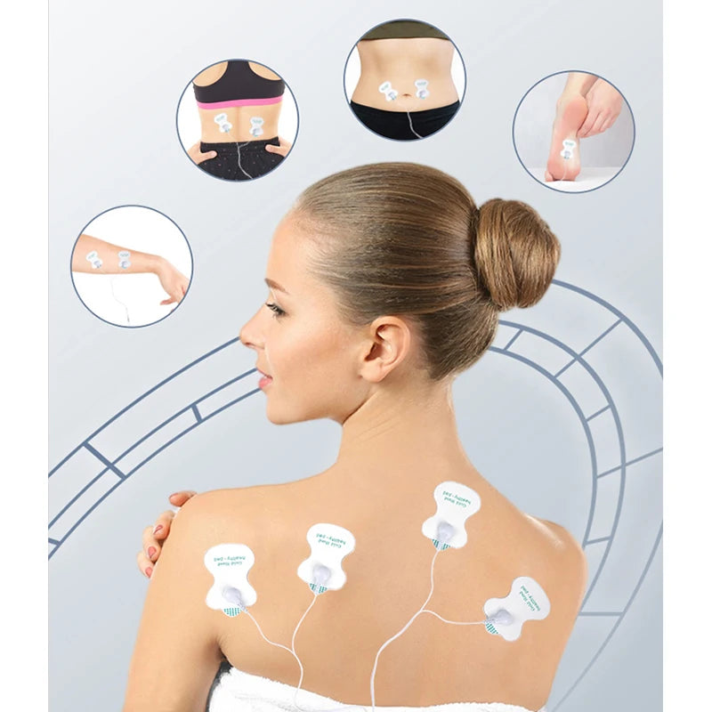 Multi-functional Pulse Electric Muscle Stimulator Back Body Massage Tens Acupuncture Meridian Physiotherapy Digital Massage Tool