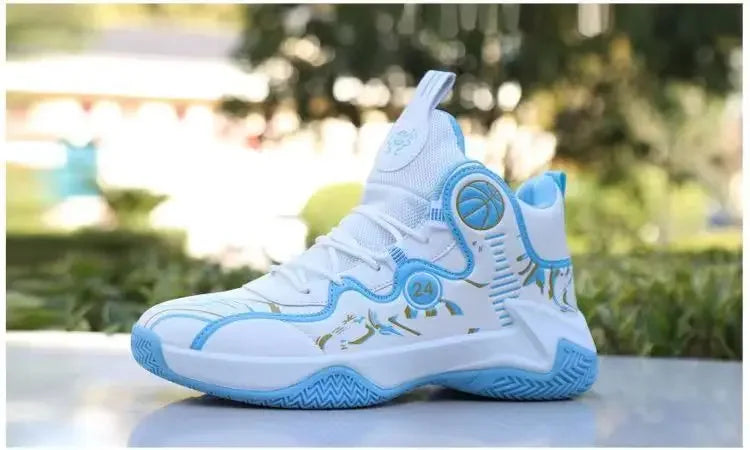 Fashionable High-top Waterproof Leather Basketball Shoes For Men Winter New Arrival Slip-on Motorcycle Boots