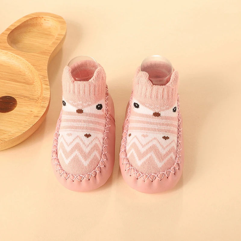 2024 New Born Baby Socks with Rubber Soles Infant Baby Girls Boys Shoes Spring Autumn Baby Floor Socks Anti Slip Soft Sole Sock