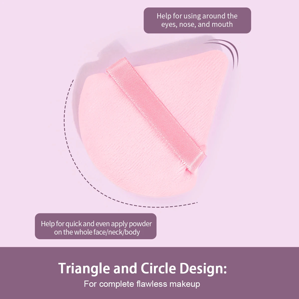 MAANGE 20PCS Makeup Brush Cushion Puff Set Pink Kabuki Foundation Powder Concealer Eyeshadow Eyebrow Brushes Mini Triangle Puff